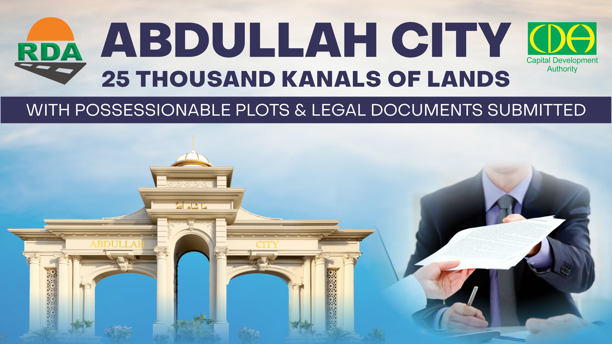 Abdullah City 25 Thousand Kanals of Lands with Possessionable Plots & Legal Documents Submitted Abdullah City 25 Thousand Kanals of Lands with Possessionable Plots & Legal Documents Submitted