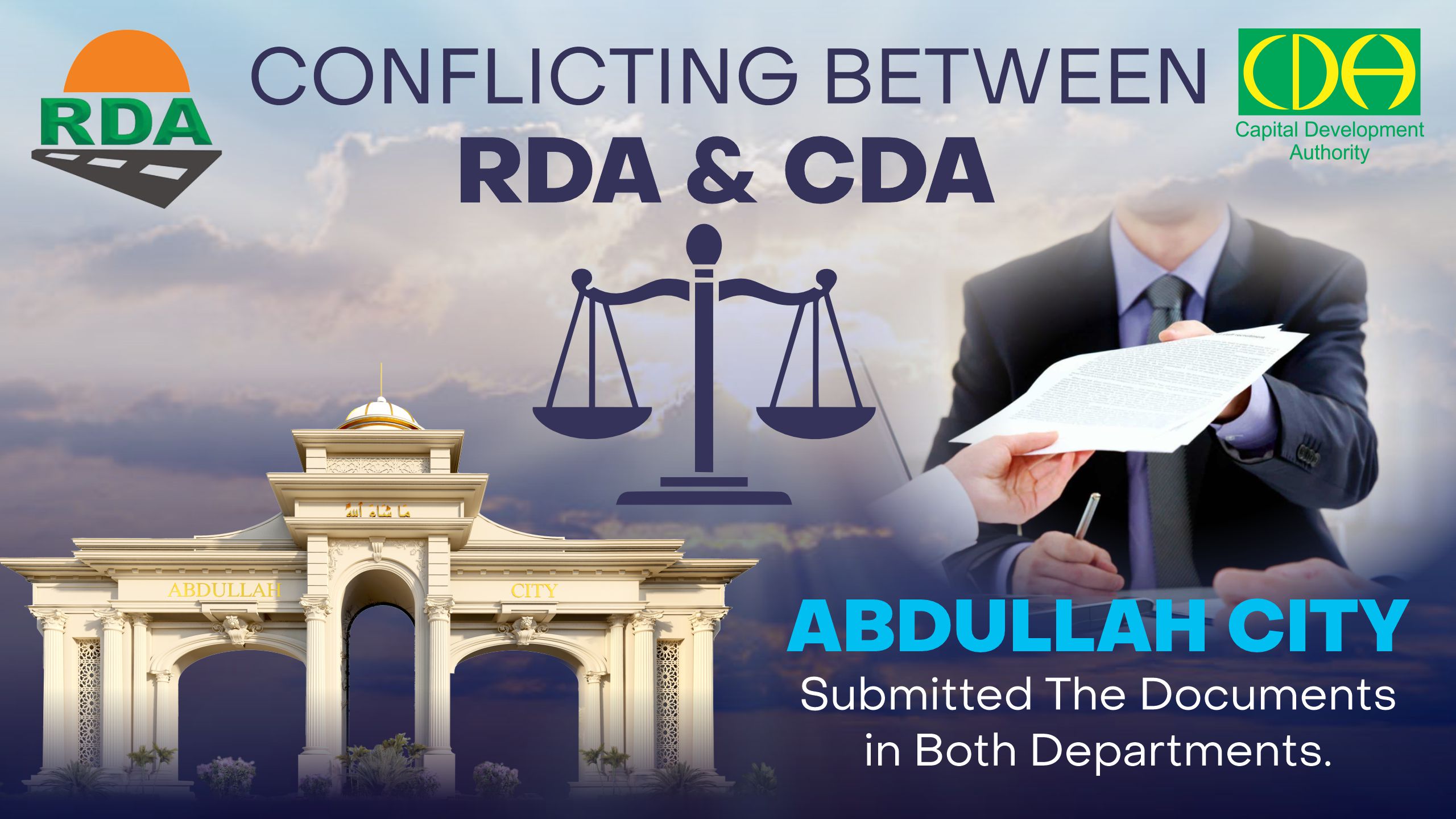 Conflicting Between RDA & CDA, Abdullah City Submitted The Documents in Both Departments