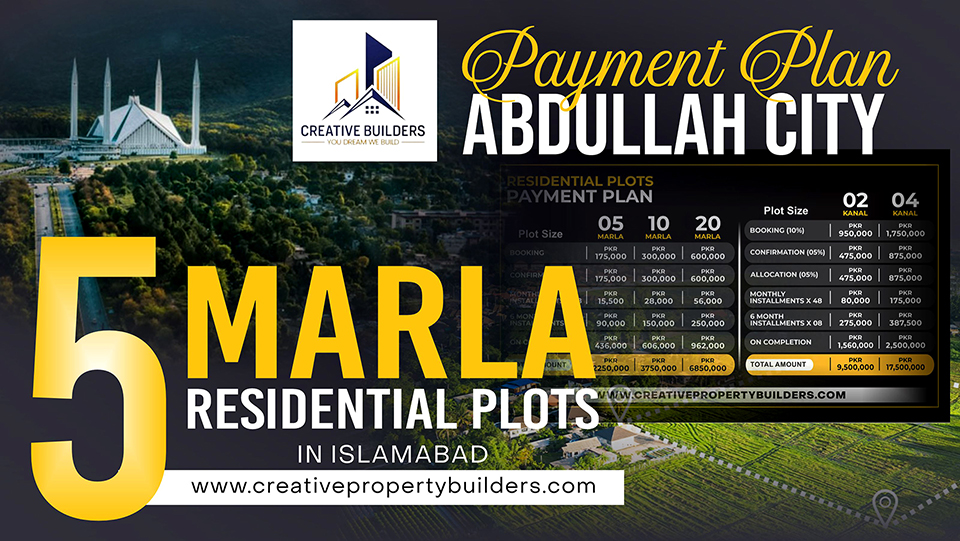 abdullah city 5 marla Payment plans